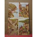 multiview, CLOVELLY, DEVON unused vintage postc...