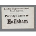 LONDON BRIGHTON & SOUTH COAST RLY LUGGAGE LABEL...