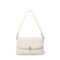 Ladies'Cowhide Shoulder Bag Tote Handbag White