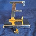 Gold Colored Metal LETTER E Christmas STOCKING ...