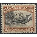 Niue 1932 SG64 2d Black & Yellow-Brown Mounted ...