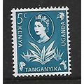KENYA UGANDA TANGANYIKA 1960 SG 183 5c PRUSSIAN...