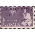 AUSTRALIA, CHRISTMAS, Child prayer, violet 1957...