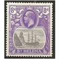 St Helena 1923 SG105 8d Grey & Bright Violet Mo...