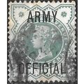 1900 QV SG O42 ½d blue-green Army Official Used...