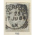 5d QV GB 1884 USED CLASSIC LILAC & GREENS ISSUE...