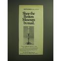 1974 Boston Museum of Fine Arts Advertisement