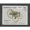 BURKINA FASO CENT MOTOR CYCLE 1985 50F G.A.LONG...