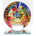 Nativity Scene Tea Light Holder Round Glass 12....