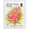 VIRGIN ISLANDS BRITISH 2000 FLOWER PINK OLEANDE...