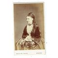 Victorian cdv photo woman holding fan Brighton ...