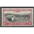 Ascension 1934 SG28 1/- Black & Carmine Mounted...