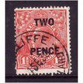 AUSTRALIA 1930 SG 119 2d on 1 1/2d GOLDEN SCARL...