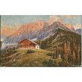 Antique Bavaria Postcard 1910 - Hochlandhutte -...