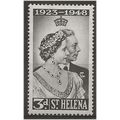 St Helena 1948 SG143 3d Black Royal Silver Wedd...