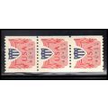 CVP31 12c Shield Very Fine MNH Dry Gum Strip of...