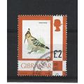 Gibraltar.SG389 £2 Hoopoe.Fine Used.Nov23