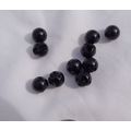 UU10 10 Black Round Pearl Buttons 10mm Resin 3/...