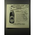 1953 Frydenlunds Beer Ad - From Norway Frydenlunds Norwegian Pilsner Beer