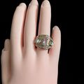 Ring Three Row Fashion Statement Rhinestones #530