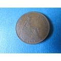 1928 GEORGE V ONE PENNY FREE POST.