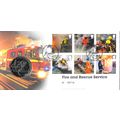 2009 Coin Cover FIRE AND RESCUE SERVICE Royal M...