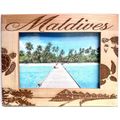 Maldives Laser Engraved Wood Picture Frame Land...