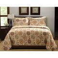 Full / Queen Retro Moon Shaped Floral Medallion...