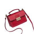 Women's Vintage Leather Tote Shoulder Handbag Red