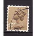GREAT BRITAIN 1977 SG X921 50p OCHRE BROWN 2 BA...