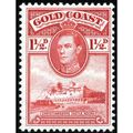 Gold Coast KGVI 1940 1½d Scarlet Mounted Mint MM SG 122a stamp Christiansborg