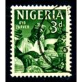 NIGERIA 1961 SG 93 3d DEEP GREEN OYO CARVER FIN...