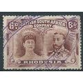 Rhodesia 1910 SG145 6d Brown & Purple Good/Fine...