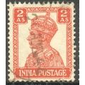 India 1940 - SG 270 - KGV1 2a orange - used 6