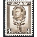 Somaliland KGVI 1938 4A Sepia Mounted Mint MM S...