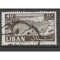 LEBANON 1961 40p SEPIA BAY OF MAAMELTEIN SG 689...
