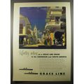 1954 Grace Line Cruise Ad - Really relax on a Grace Line cruise