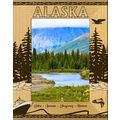 Alaska Ports of Call Laser Engraved Wood Pictur...