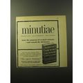 1960 Webster's New World Dictionary Advertisement - minutiae