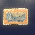Bahamas mint stamps 1938 sg 158 KGVI 4d light b...
