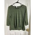 Corvia Sz Medium M Sweater/Blouse Green 3/4 Sle...