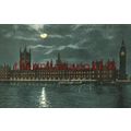 Houses of Parliament, London, Valentines Moonli...