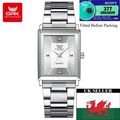 Gents Black Square Face Waterproof Silver Stain...