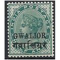 Gwailor 1889 SG16 1/2a Blue-Green Mounted Mint . .