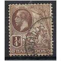 Barbados 1912 SG170 1/4d Brown Fine Used . . .