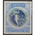 Barbados 1920 SG205 2 1/2d Indigo & Ultramarine...