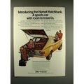 1973 AMC Hornet Hatchback Car Ad - Travel!