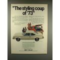 1973 AMC Hornet Hatchback Car Ad w/ Levi Interior