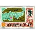 Jersey QEII 1969 9d Map Mounted Mint MM SG 22 S...