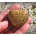B Picture Jasper Puffed Heart Palm Stone Touch ...